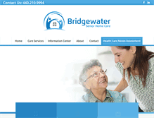 Tablet Screenshot of bridgewaterseniorhomecare.com